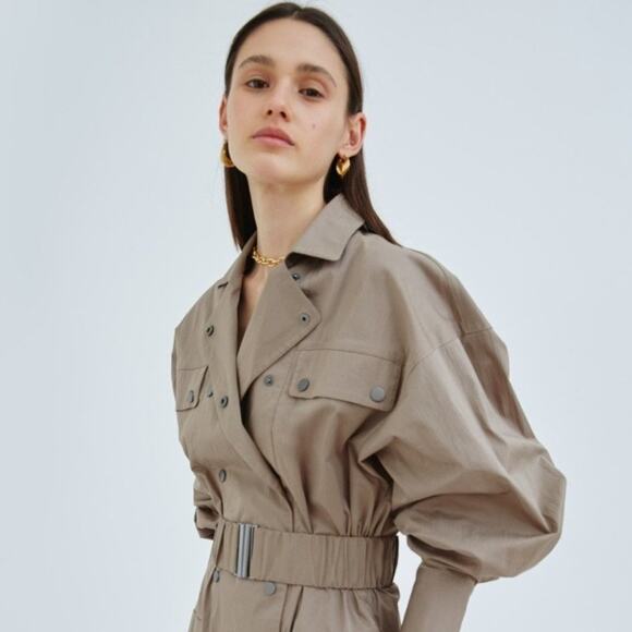 NWT C/MEO COLLECTIVE ENTAIL DRESS SAGE- 4 - Picture 3 of 12